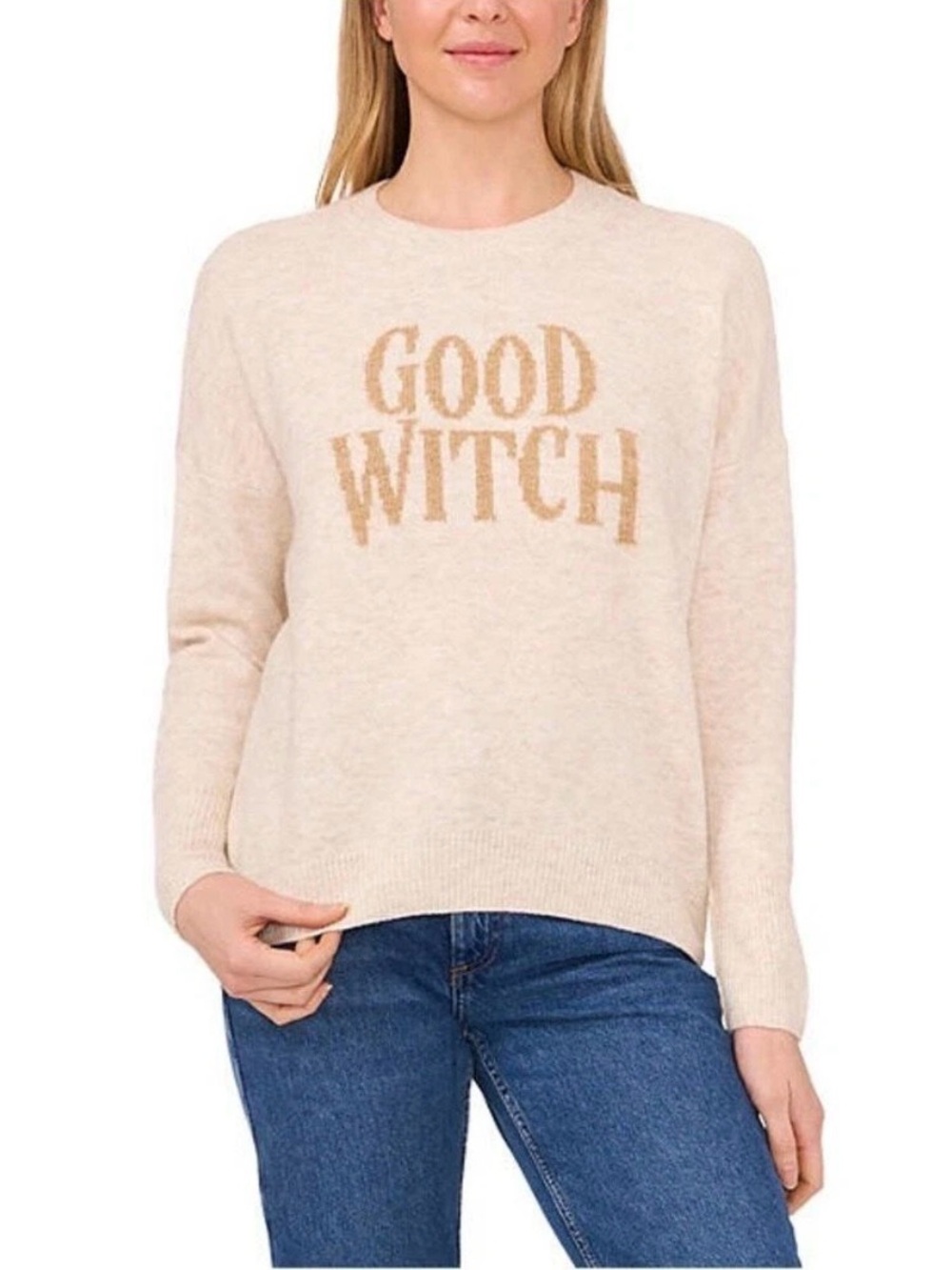 Vince Camuto Halloween GOOD WITCH Crewneck Sweater
